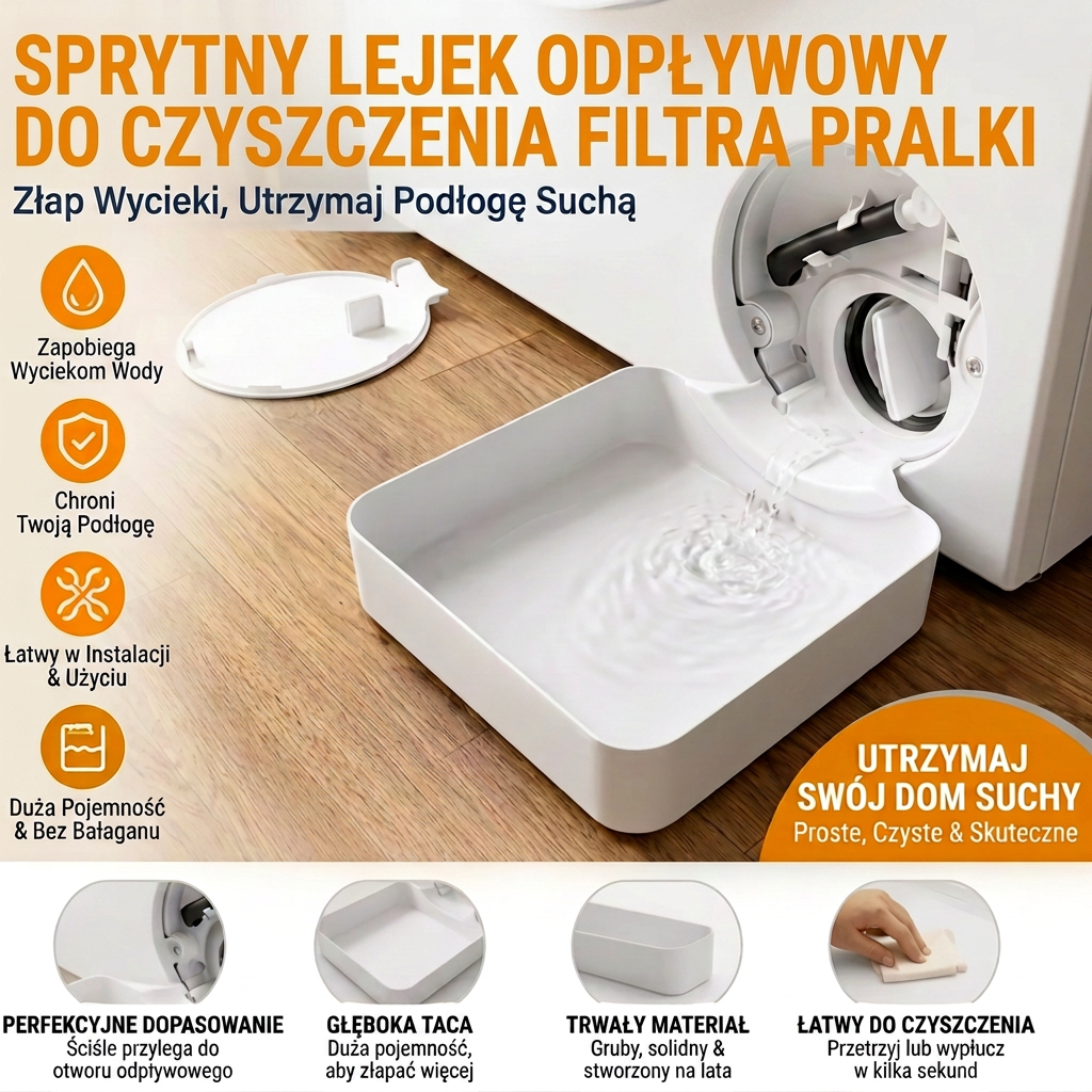 Sprytny Lejek Odpływowy do Pralki